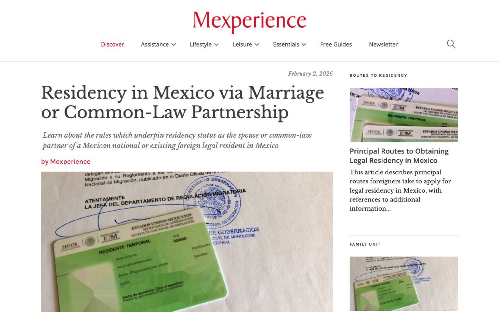 Visa Familiar en México: Cómo Traer a Tu Esposa e Hijos