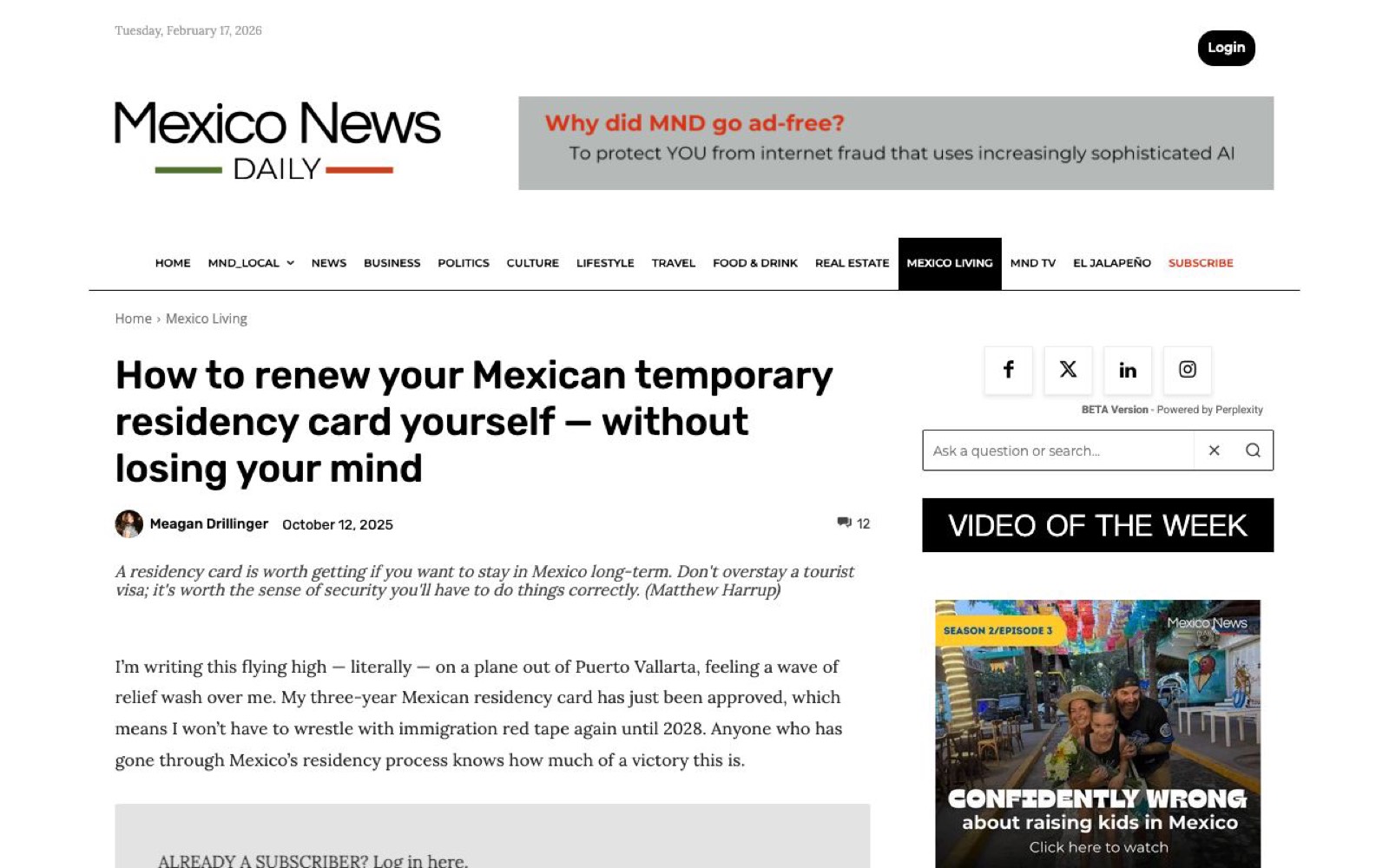 Guía completa para la renovación de visa en México